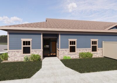 Exterior rendering of the Fulton Integrated Health Center expansion